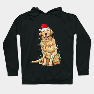 Golden Retriever Christmas Lights Xmas Dog Lover Hoodie